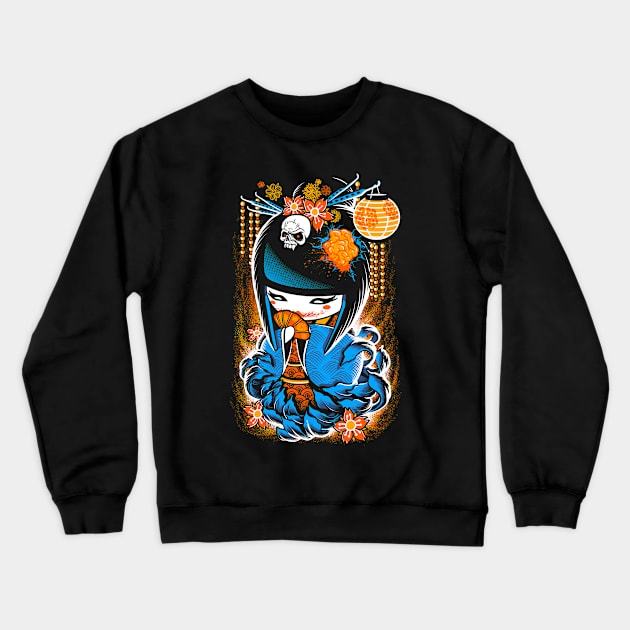 Kokeshi Doll Crewneck Sweatshirt by KawaiiDread